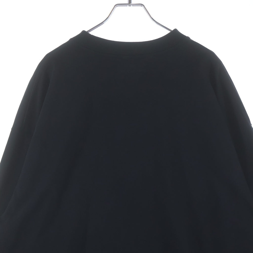 VETEMENTS(ヴェトモン) 22SS LONG SLEEVE LOGO LABEL T-SHIRT ロゴラベル ロングスリーブ 長袖Tシャツ カットソー ブラック UE52TR280X