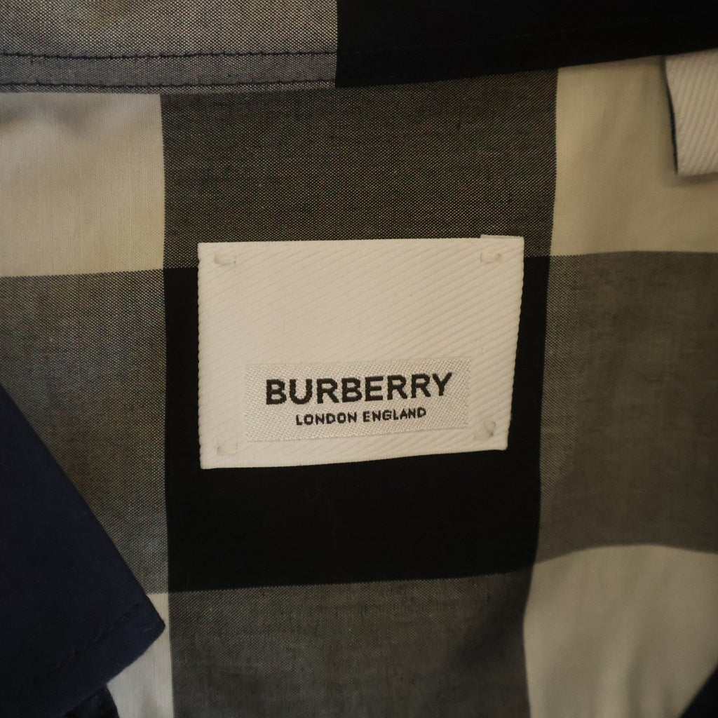 BURBERRY(バーバリー) リカルド ティッシ期 ボタンダウン 長袖チェックシャツ ネイビー 8018111