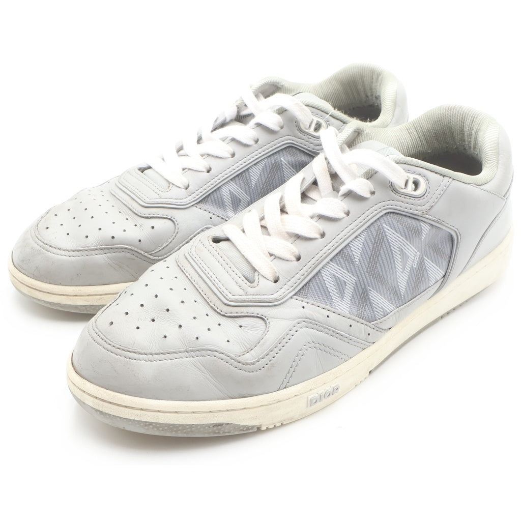 Christian Dior(クリスチャンディオール) B27 CD ダイヤモンド柄 レザー ローカット スニーカー グレー 3SN272ZPP_H868