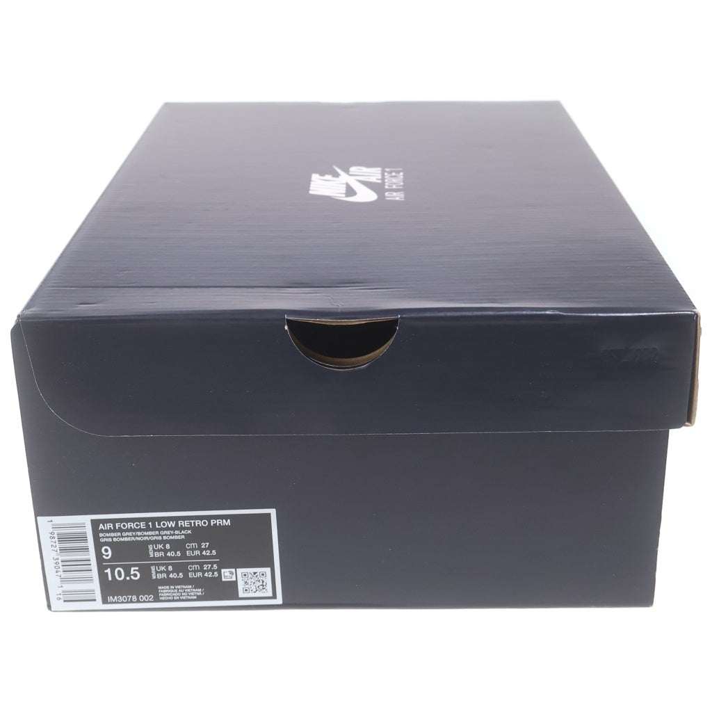 NIKE(ナイキ) AIR FORCE 1 LOW RETRO PRM BOMBER GREY IM3078-002 エアフォース1 ロー レトロ プレミアム ボンバーグレー ローカットスニーカー グレー US9/27cm