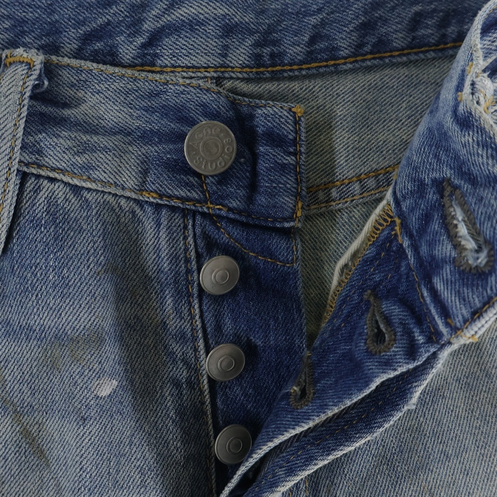 Acne Studios(アクネ ストゥディオズ) 1981 U TRAFALGAR ルーズフィット バギーデニムパンツ ライトブルー レディース C00096