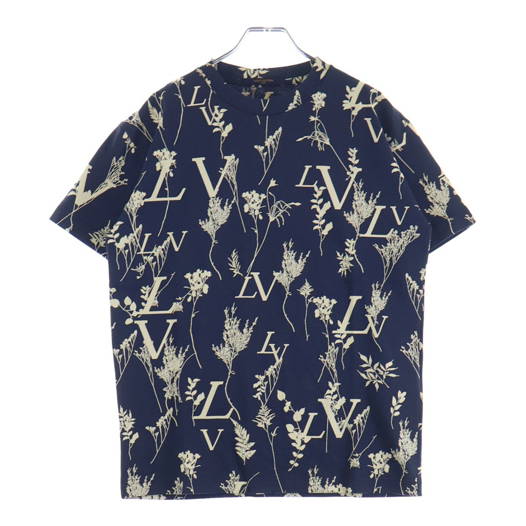 LOUIS VUITTON(ルイヴィトン) 20AW LV Leaf Discharge Allover T-Shirt LVリーフディスチャージ 半袖Tシャツ カットソー ネイビー RM220M UYM HJY04W