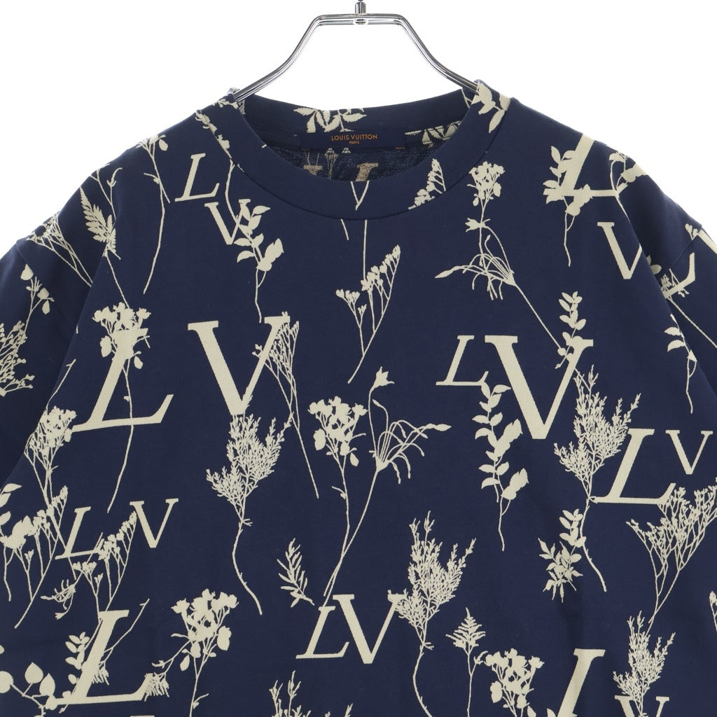 LOUIS VUITTON(ルイヴィトン) 20AW LV Leaf Discharge Allover T-Shirt LVリーフディスチャージ 半袖Tシャツ カットソー ネイビー RM220M UYM HJY04W