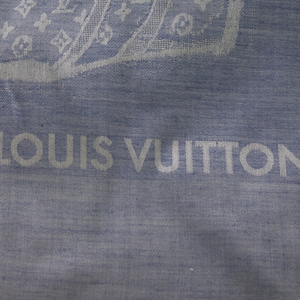 LOUIS VUITTON(ルイヴィトン) ショール スチーマー カシミヤ混 大判ストール ブルー R98141 レディース