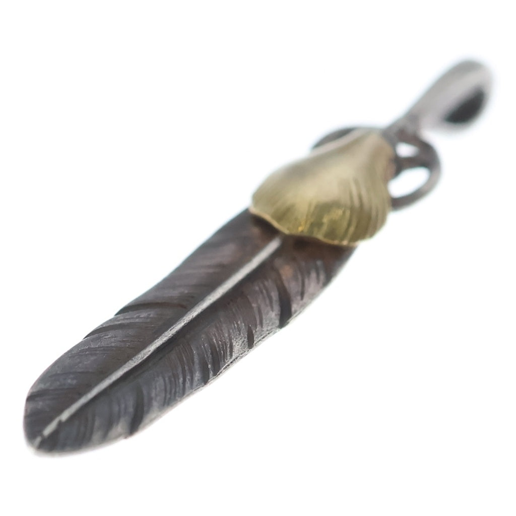 goro's(ゴローズ) ハートホイールフェザー小 ペンダントトップ シルバー/ゴールド BGA051