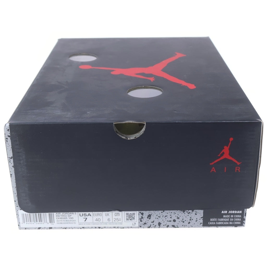 NIKE(ナイキ) ×OFF WHITE AIR JORDAN5 SAIL オフホワイト エアジョーダン5 セイル ハイカットスニーカー ホワイト/イエロー US7/25.0cm DH8565-100
