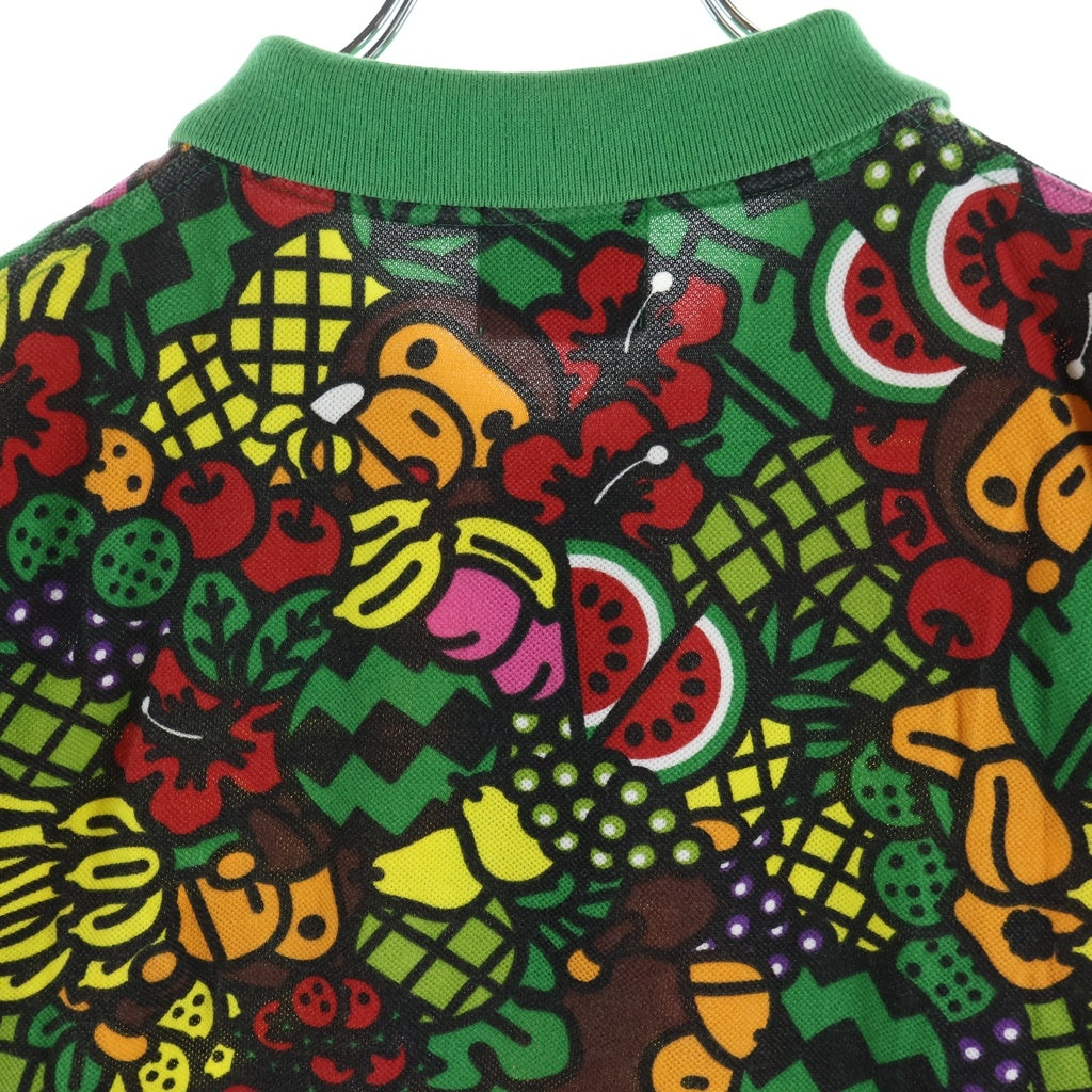 A BATHING APE アベイシングエイプ Tropical Milo トロピカルマイロ 総柄 半袖ポロシャツ カットソーマルチ A BATHING APE(アベイシングエイプ) Tropical Milo トロピカルマイロ