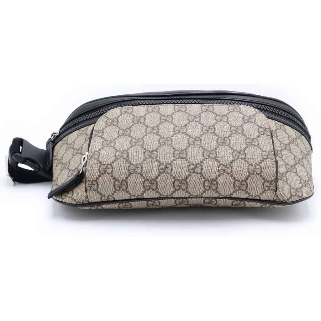 GUCCI(グッチ) GGスプリーム ベルト ショルダー ボディバッグ 779843 ブラウン/ブラック