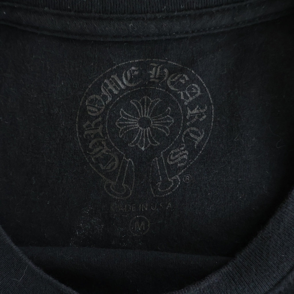 CHROME HEARTS(クロムハーツ) Floral Cross L/S Tee バックフローラルクロス クルーネック 半袖Tシャツ カットソー ブラック