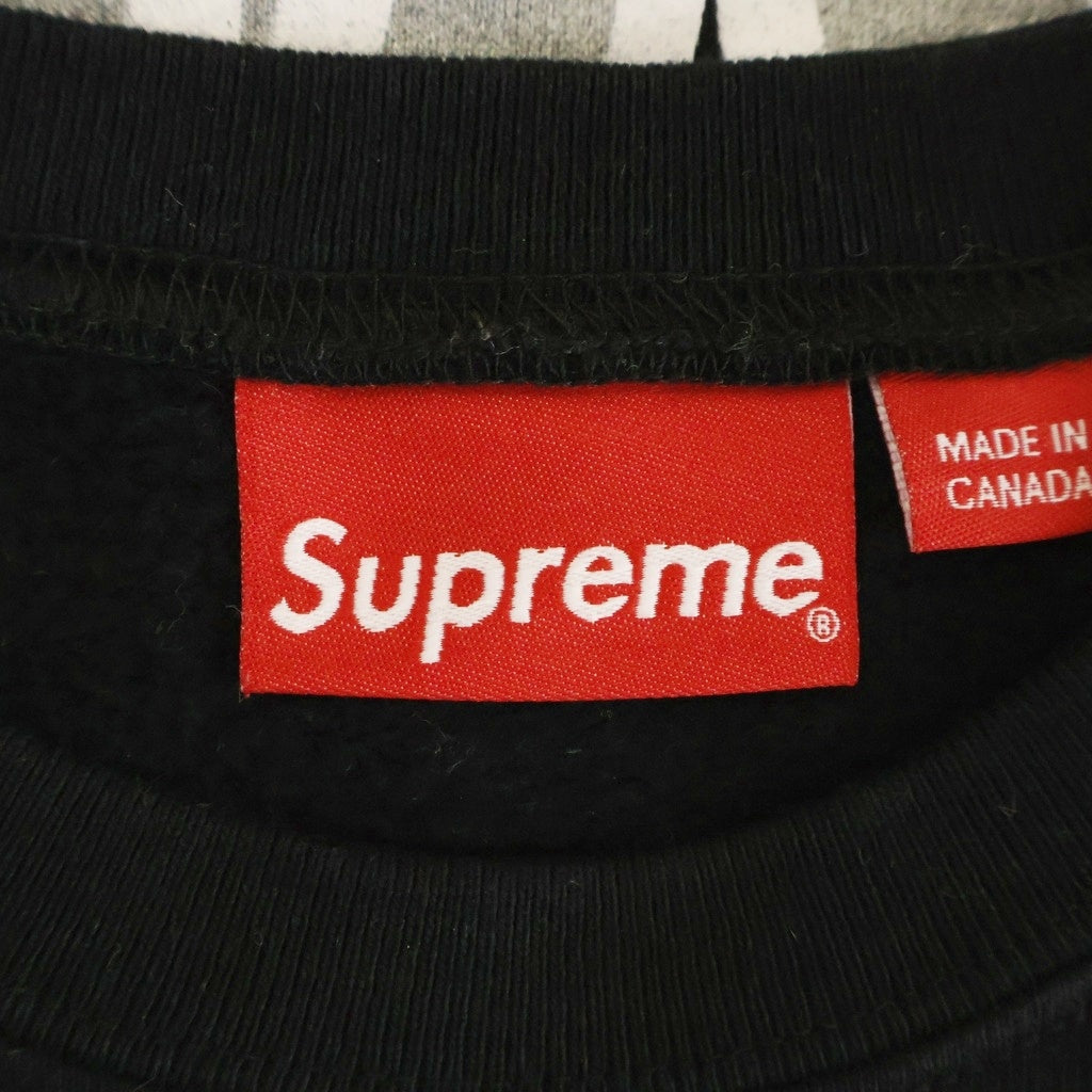 SUPREME(シュプリーム) 21AW Side Arc Crewneck アーチロゴ クルーネック 長袖スウェット トレーナー ブラック