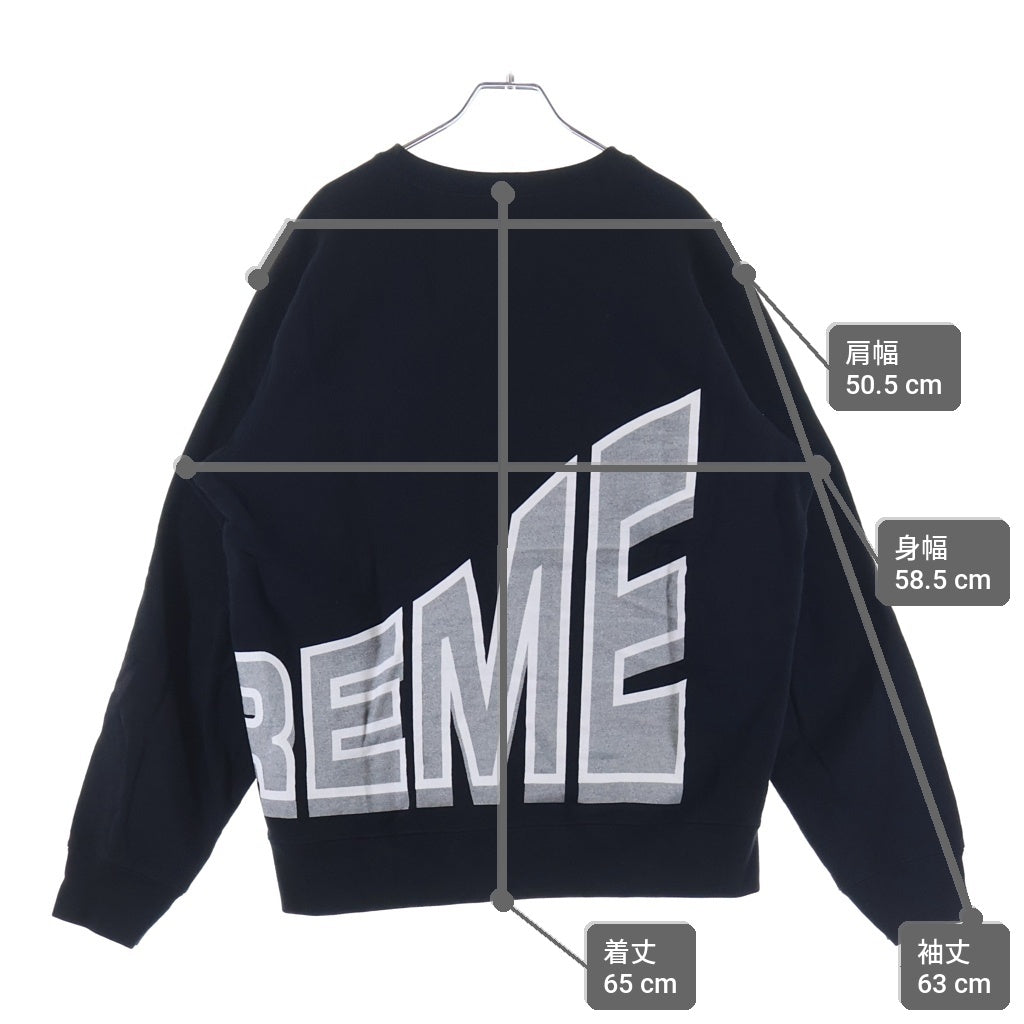 SUPREME(シュプリーム) 21AW Side Arc Crewneck アーチロゴ クルーネック 長袖スウェット トレーナー ブラック