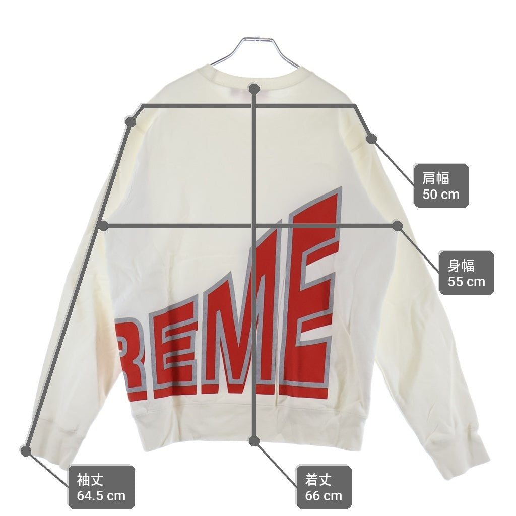SUPREME(シュプリーム) 21AW Side Arc Crewneck アーチロゴ クルーネック 長袖スウェット トレーナー ホワイト