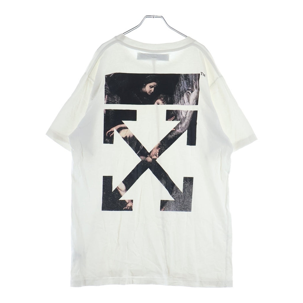 OFF-WHITE(オフホワイト) 20SS CARAVAGGIO ARROW S/S TEE バックアロープリント クルーネック半袖Tシャツ カットソー ホワイト OMAA027S20185004