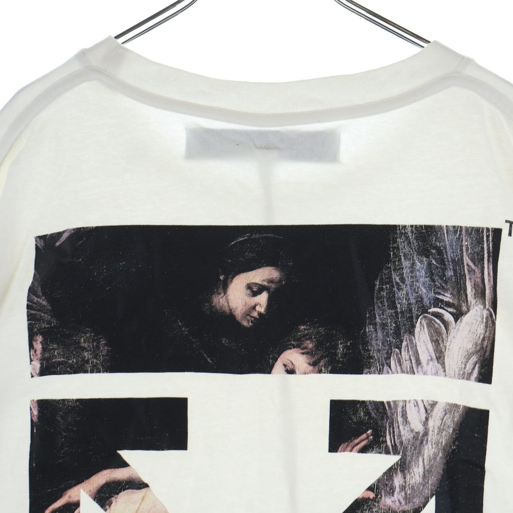 OFF-WHITE(オフホワイト) 20SS CARAVAGGIO ARROW S/S TEE バックアロープリント クルーネック半袖Tシャツ カットソー ホワイト OMAA027S20185004