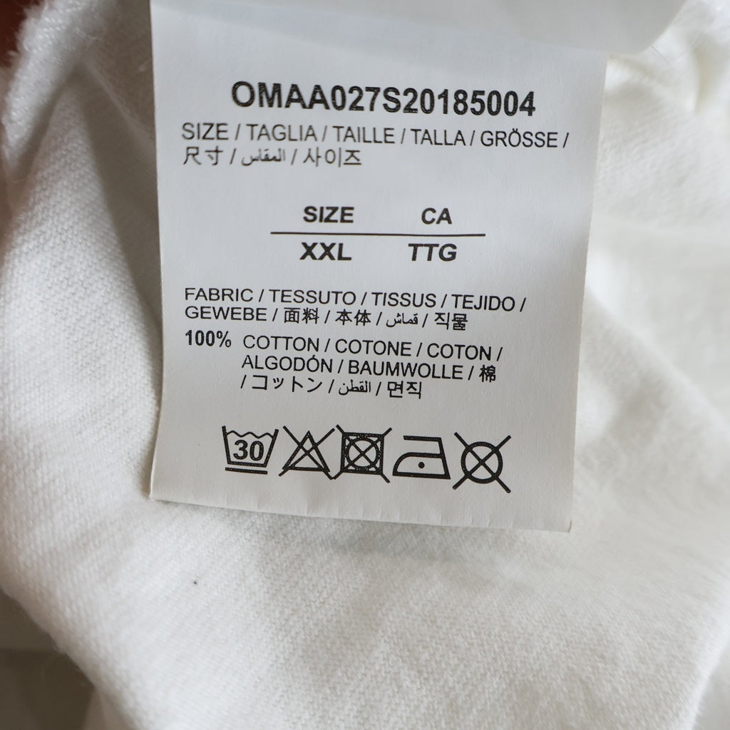 OFF-WHITE(オフホワイト) 20SS CARAVAGGIO ARROW S/S TEE バックアロープリント クルーネック半袖Tシャツ カットソー ホワイト OMAA027S20185004