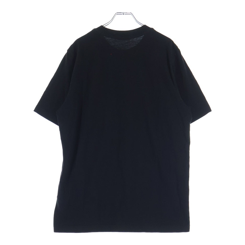 MONCLER(モンクレール) フロントロゴワッペン クルーネック半袖Tシャツカットソー ブラック I20918C00051 8390T