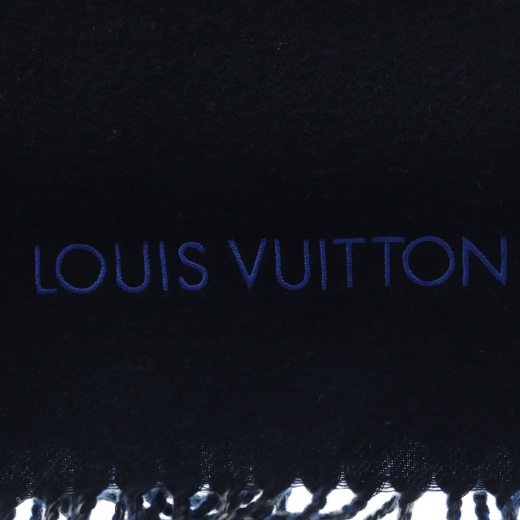 LOUIS VUITTON(ルイヴィトン) モノグラム グラディエントタータン マフラー ストール ネイビー M71348