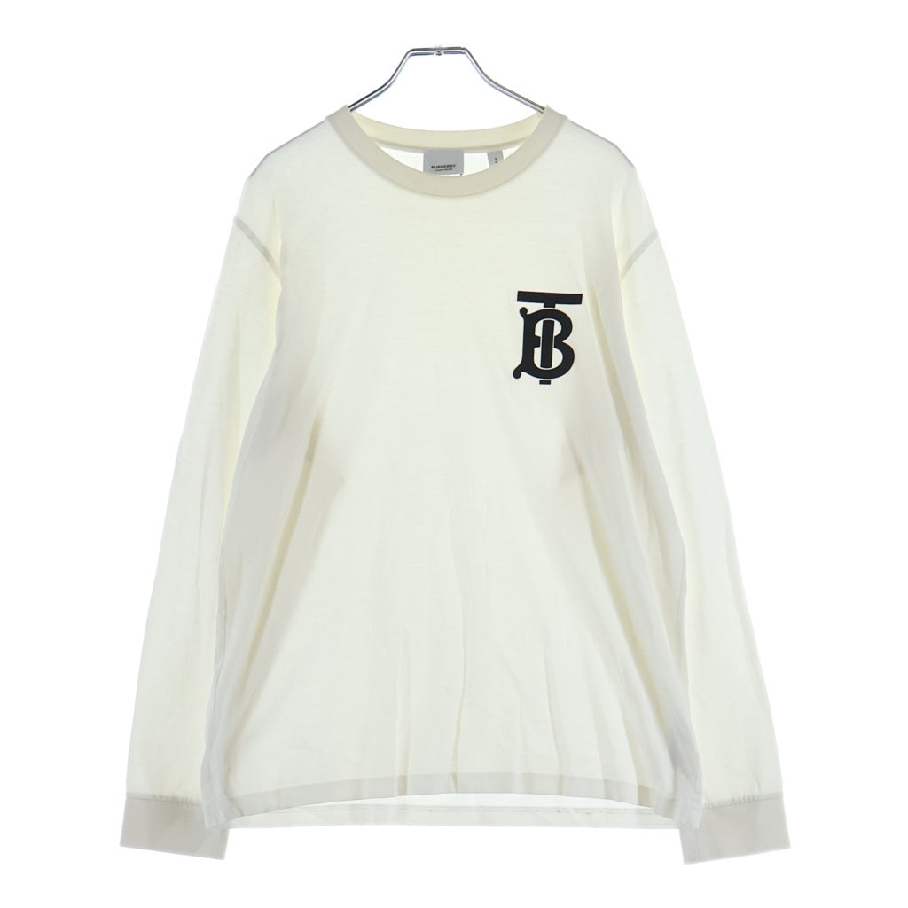 BURBERRY(バーバリー) TB MONOGLAM ONEPOINT TEE TBロゴクルーネック長袖Tシャツ ホワイト 8024600
