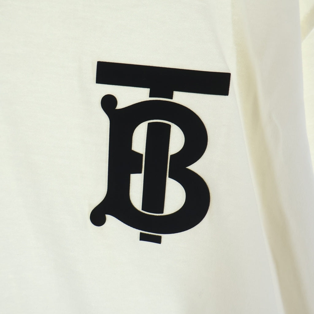 BURBERRY(バーバリー) TB MONOGLAM ONEPOINT TEE TBロゴクルーネック長袖Tシャツ ホワイト 8024600