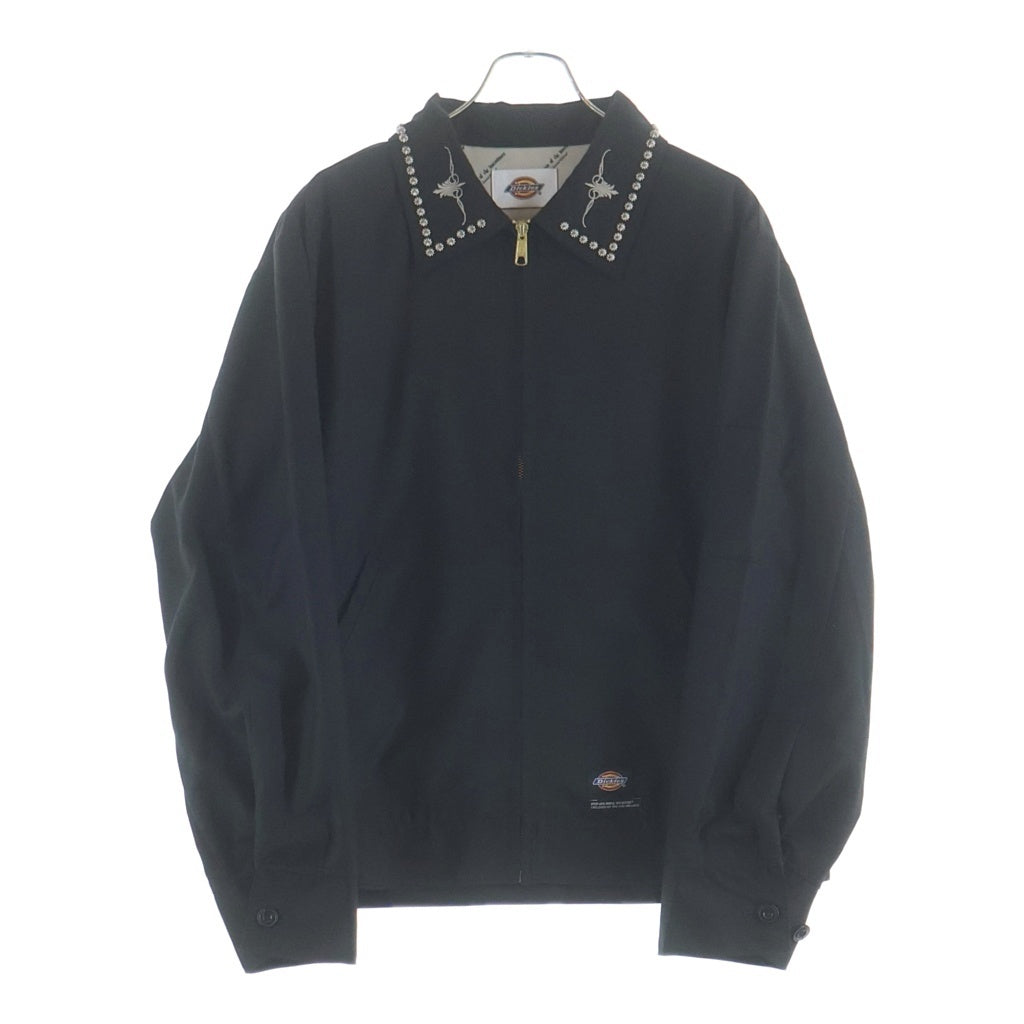 Dickies(ディッキーズ) ×Children of the discordance チルドレン オブ ザ ディスコーダンス 襟刺繍スタッズ ジップアップ ブルゾン ブラック 253M10CD01