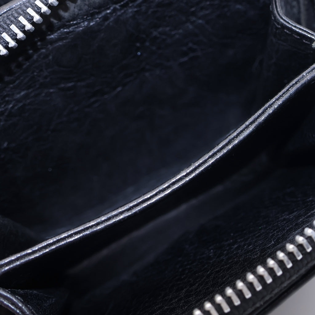 CHROME HEARTS(クロムハーツ) SQ ZIP BILL スクエアジップビル レザーウォレット 財布 ブラック