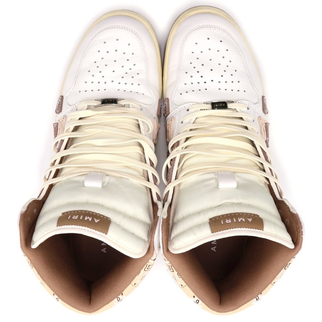 AMIRI(アミリ) Bandana Skel Top Hi PF22MFS032-126 バンダナ スケル トップ ハイ ハイカットスニーカー シューズ ホワイト/ブラウン US10/28.0cm