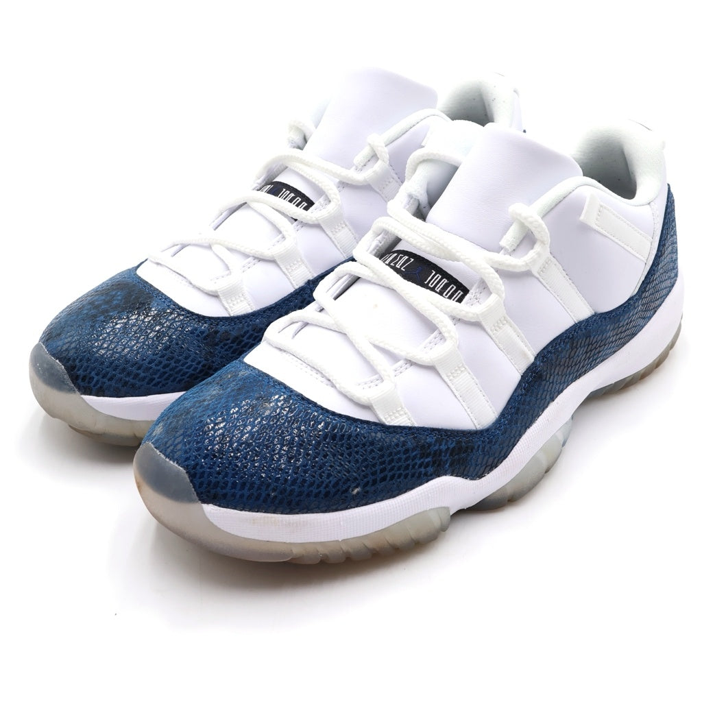 NIKE(ナイキ) AIR JORDAN 11 RETRO LOW LE SNAKESKIN CD6846-102 エアジョーダン11 レトロ スネークスキン ローカットスニーカー シューズ ホワイト/ブルー US11/29.0cm