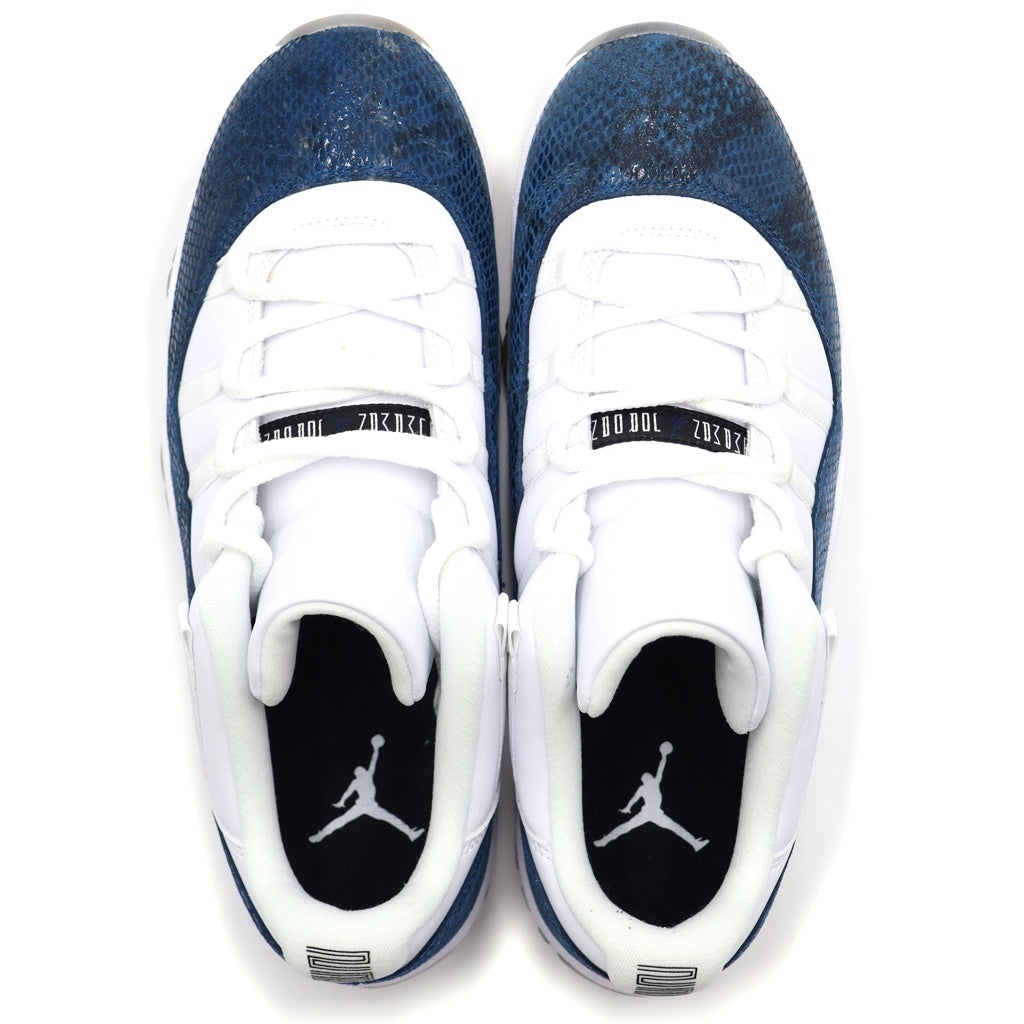 NIKE(ナイキ) AIR JORDAN 11 RETRO LOW LE SNAKESKIN CD6846-102 エアジョーダン11 レトロ スネークスキン ローカットスニーカー シューズ ホワイト/ブルー US11/29.0cm