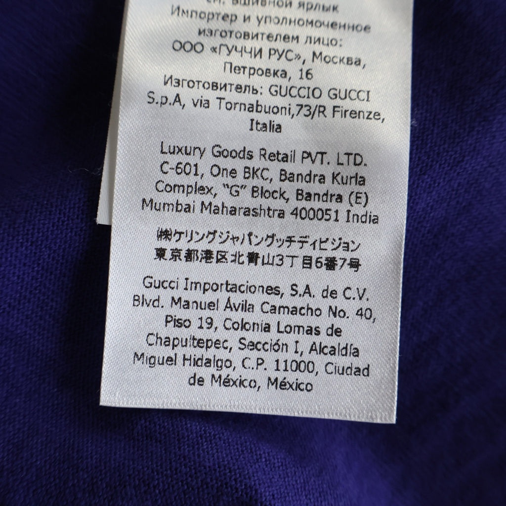 GUCCI(グッチ) ×THE NORTH FACE T-SHIRT ザノースフェイス バックプリント クルーネック 半袖Tシャツ カットソー ネイビー