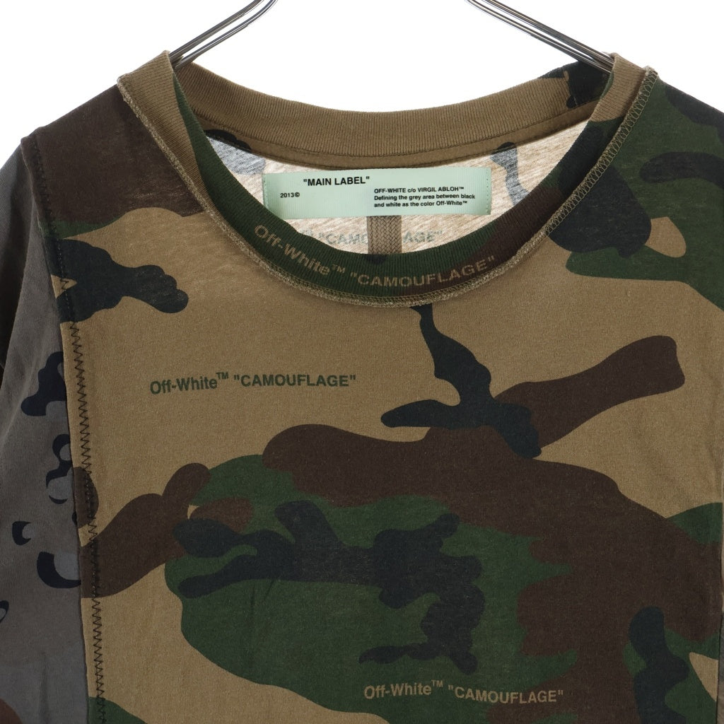 OFF-WHITE(オフホワイト) 18AW Reconstructed Camouflage リコンストラクテッド カモフラージュ 半袖Tシャツ カットソー カモ