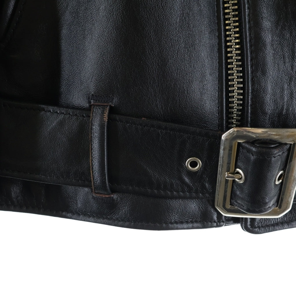 SCHOTT(ショット) 217US SHEEP ONESTAR シープ ワンスター ラムレザー ダブルライダースジャケット ブラック 7823950093