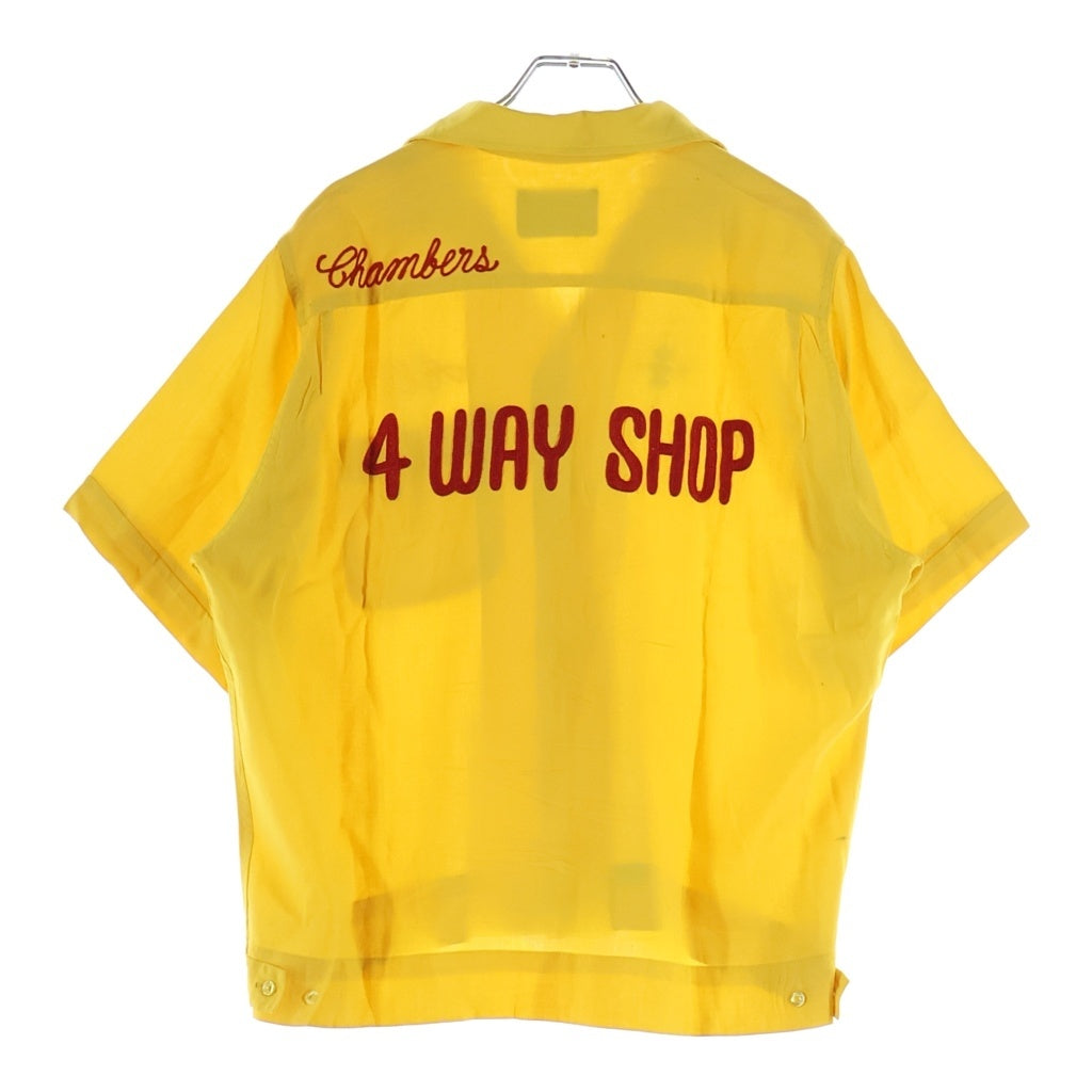 VINTAGE(ヴィンテージ) 50-60S VINTAGE King Louie TEN STRIKE キングルイ Bowling Shirt フロント刺繍 ボーリングシャツ イエロー