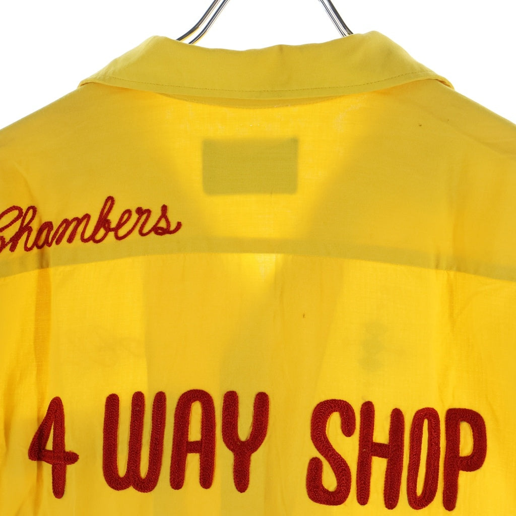 VINTAGE(ヴィンテージ) 50-60S VINTAGE King Louie TEN STRIKE キングルイ Bowling Shirt フロント刺繍 ボーリングシャツ イエロー