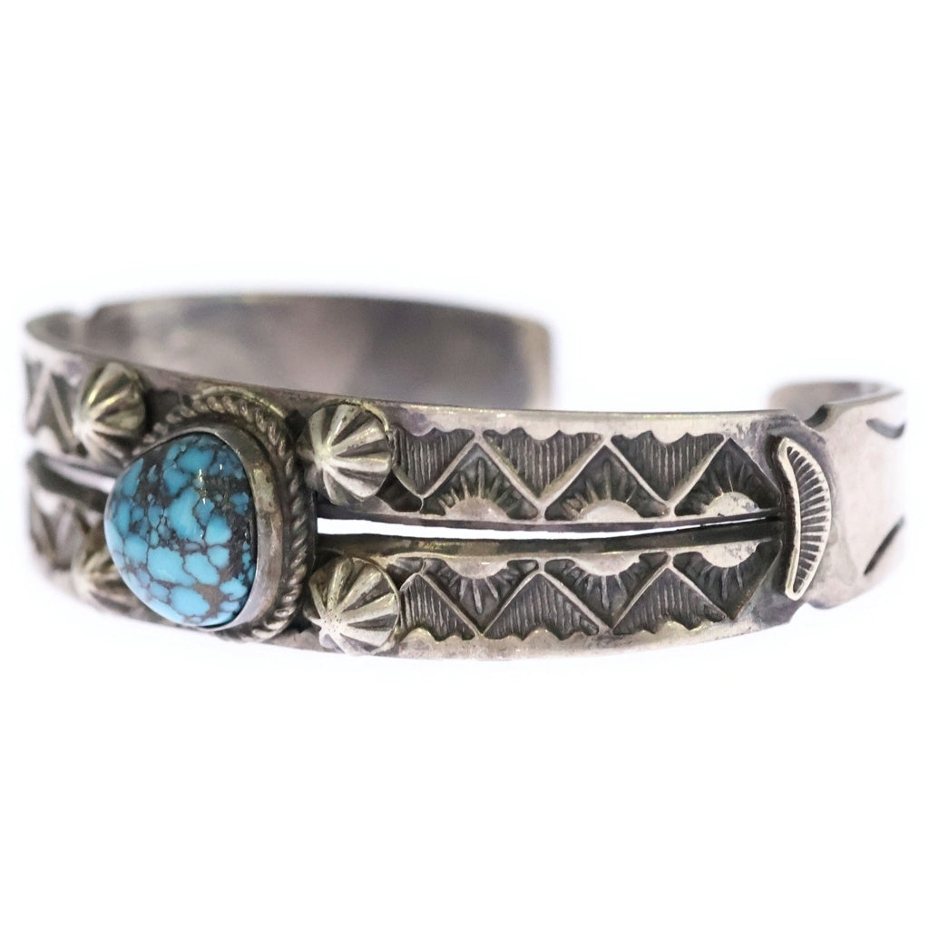 INDIAN JEWELRY(インディアンジュエリー) NAVAJO Andy Cadman ナバホ族 アンディ キャドマン作 ターコイズ ブレスレット バングル シルバー