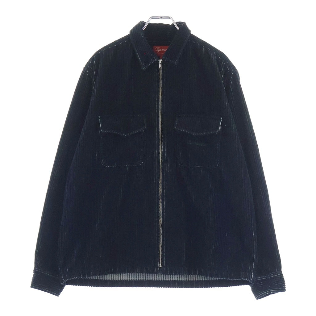 SUPREME(シュプリーム) 23SS 2-Tone Corduroy Zip Up Shirt ツートーン コーデュロイ ジップアップ 長袖シャツ ブラック
