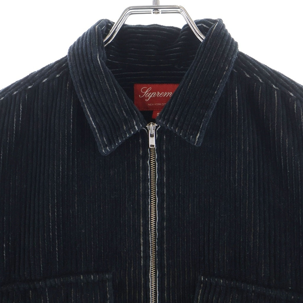 SUPREME(シュプリーム) 23SS 2-Tone Corduroy Zip Up Shirt ツートーン コーデュロイ ジップアップ 長袖シャツ ブラック