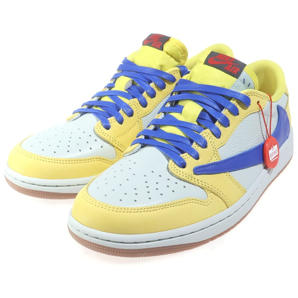 NIKE(ナイキ) ×TRAVIS SCOTT WMNS AIR JORDAN 1 RETRO LOW OG Canary ウィメンズ トラヴィススコット エアジョーダン1 ローカットスニーカー US10.5/27.5cm DZ4137-700 レディース
