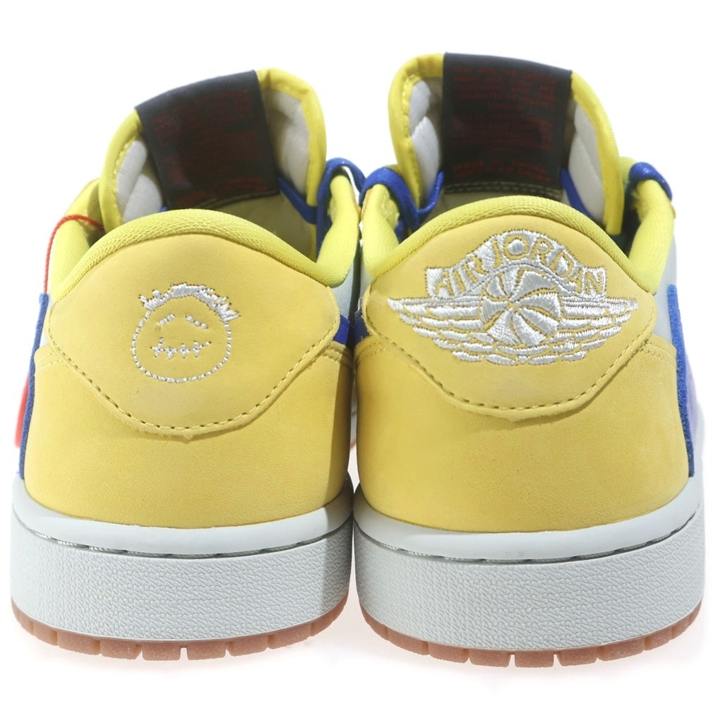 NIKE(ナイキ) ×TRAVIS SCOTT WMNS AIR JORDAN 1 RETRO LOW OG Canary ウィメンズ トラヴィススコット エアジョーダン1 ローカットスニーカー US10.5/27.5cm DZ4137-700 レディース