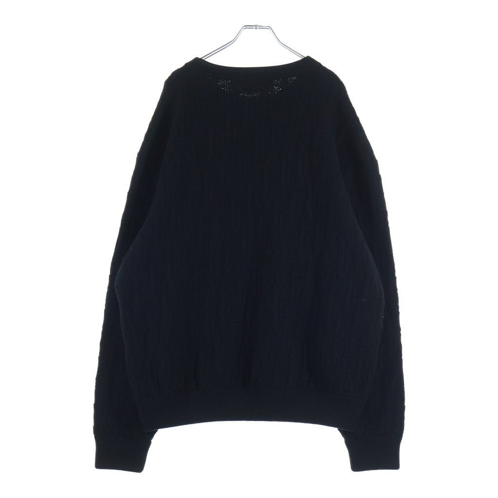 DIOR(ディオール) 25AW OBLIQUE SWEATER オブリーク 総柄 クルーネック ニット セーター ブラック 513M634A7003