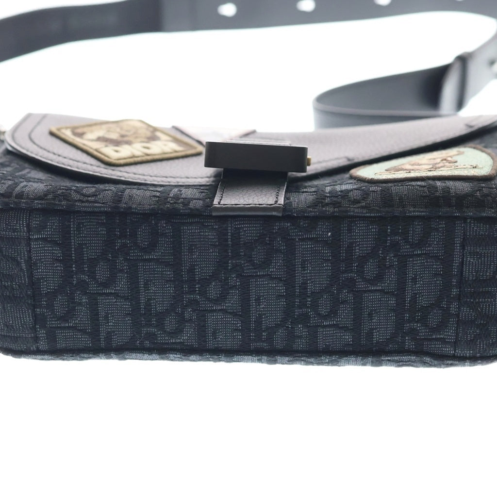 DIOR(ディオール) SADDLE フラップ付き メッセンジャーバッグ スモール ブラック レディース
