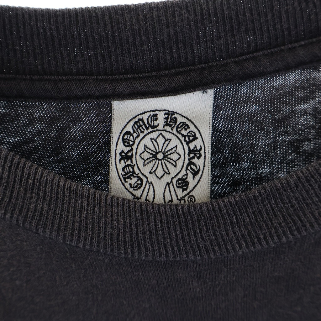 CHROME HEARTS(クロムハーツ) OLD オールド ヴァインダガー ムネポケットプリント クルーネック 長袖Tシャツ ブラック