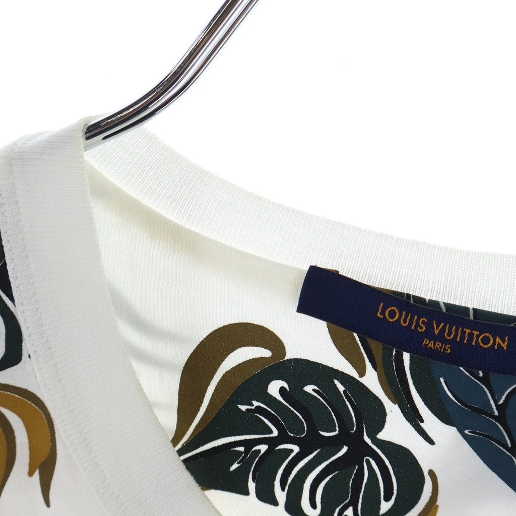 LOUIS VUITTON(ルイヴィトン) 18SS ボタニカル柄 クルーネック半袖Tシャツ カットソー ホワイト/ブルー RM181M FMB HEY02W