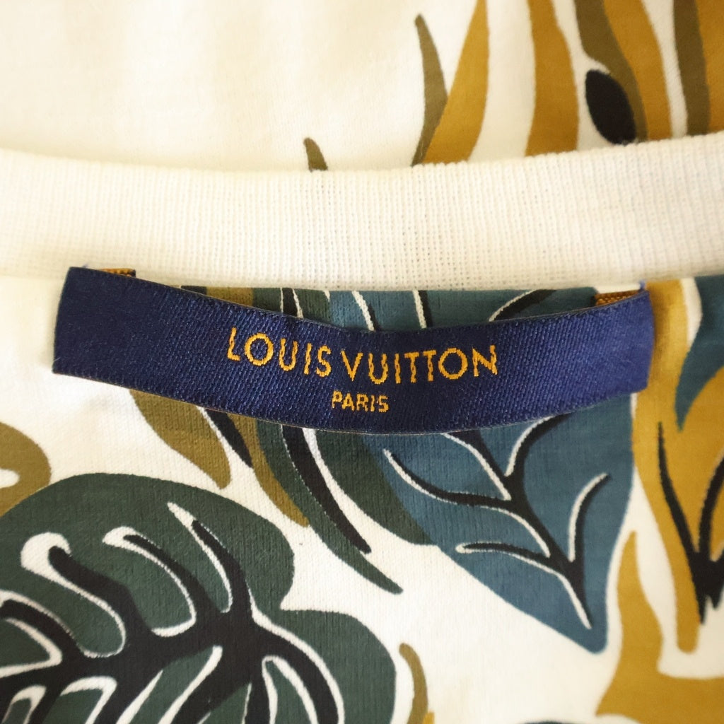 LOUIS VUITTON(ルイヴィトン) 18SS ボタニカル柄 クルーネック半袖Tシャツ カットソー ホワイト/ブルー RM181M FMB HEY02W