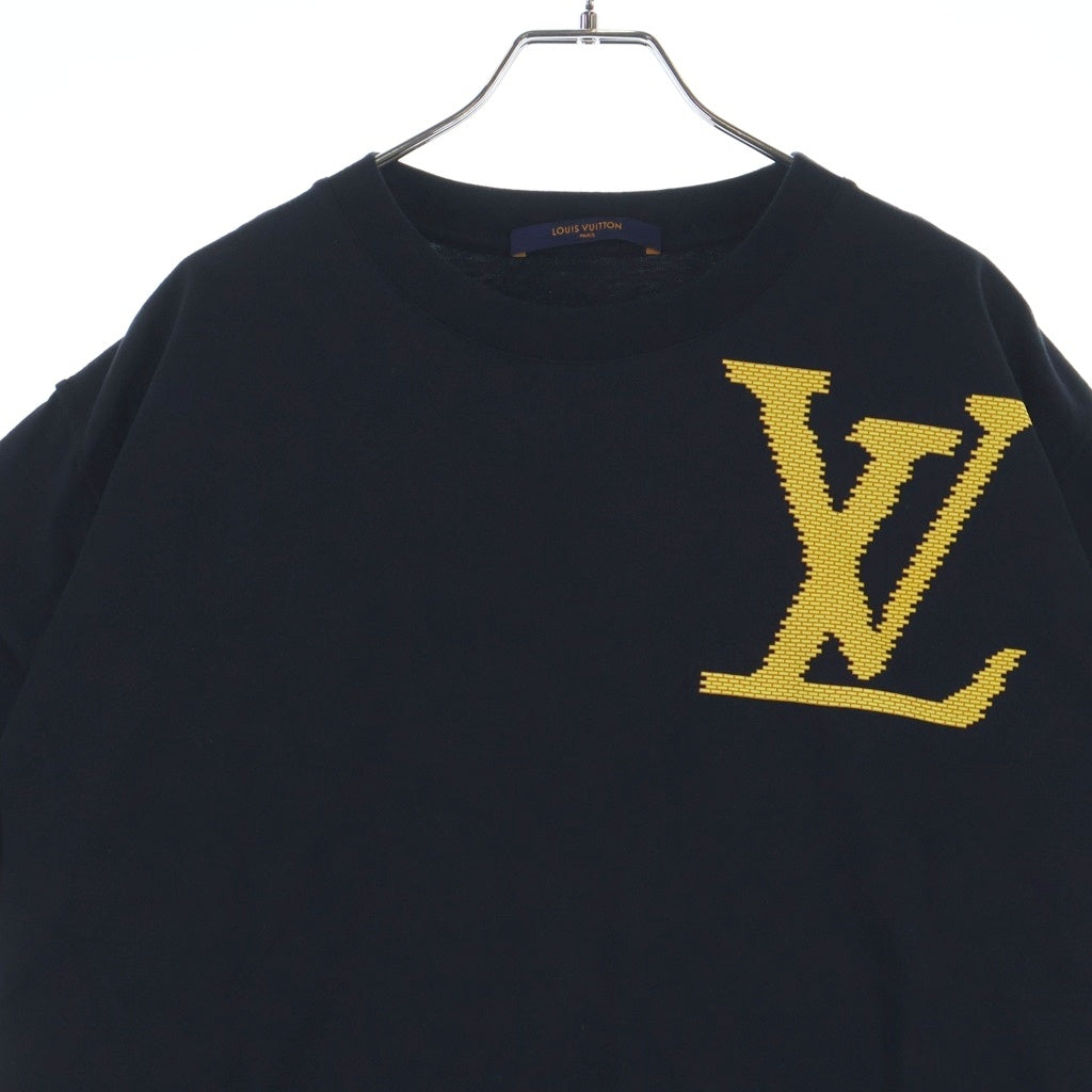 LOUIS VUITTON(ルイヴィトン) 19SS LVロゴプリント クルーネック半袖Tシャツ カットソー ブラック RM191 LVO HGY97W