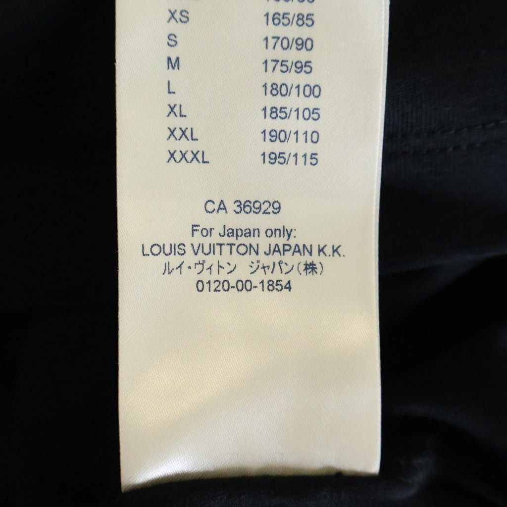 LOUIS VUITTON(ルイヴィトン) 19SS LVロゴプリント クルーネック半袖Tシャツ カットソー ブラック RM191 LVO HGY97W