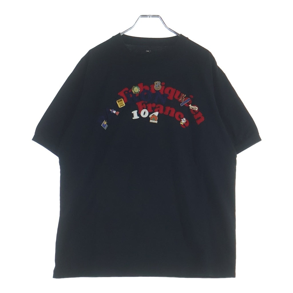 issuethings(イシューシングス) TYPE76 タイプ76 フロントワッペン ピンズ クルーネック半袖Tシャツ カットソー ブラック