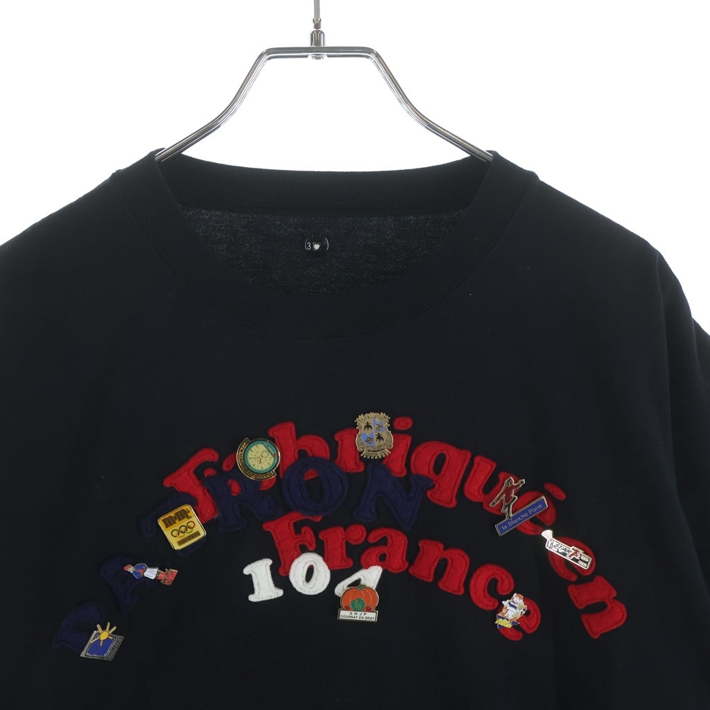 issuethings(イシューシングス) TYPE76 タイプ76 フロントワッペン ピンズ クルーネック半袖Tシャツ カットソー ブラック
