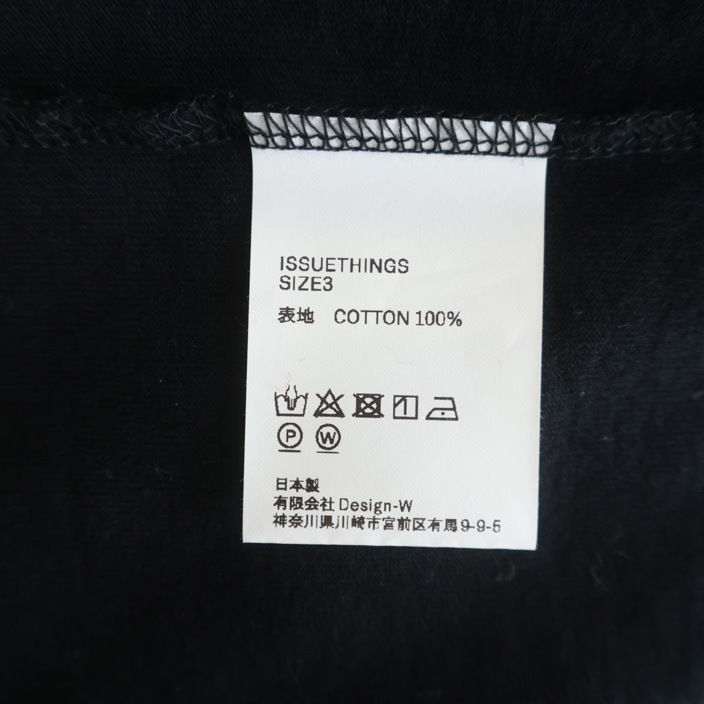 issuethings(イシューシングス) TYPE76 タイプ76 フロントワッペン ピンズ クルーネック半袖Tシャツ カットソー ブラック