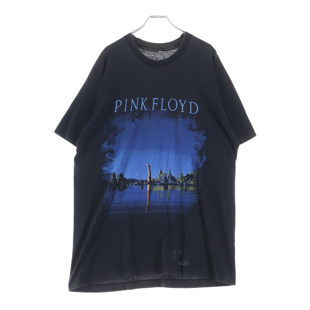 VINTAGE(ヴィンテージ) 90S PINK FLOYD WISH YOU WERE HERE ピンクフロイド 両面プリントロゴ 半袖Tシャツ カットソー ブラック