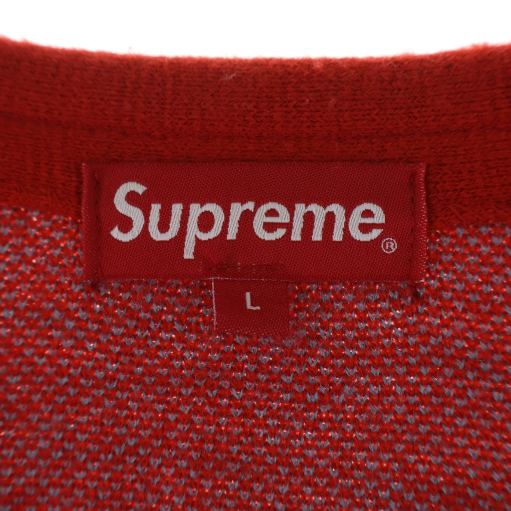 SUPREME(シュプリーム) 20SS Brushed Polka Dot Cardigan ブラッシュド ポルカ ドット モヘア長袖ニット カーディガン レッド